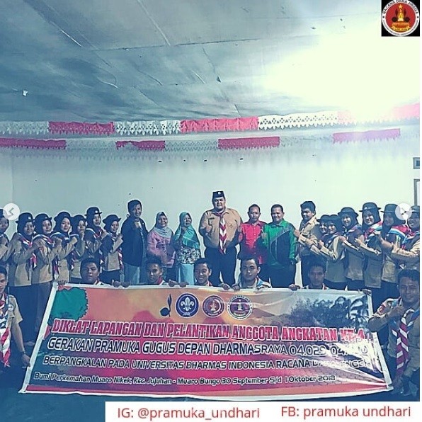 Pelantikan Pramuka Undhari di Buper Jujuhan, Bungo-Jambi